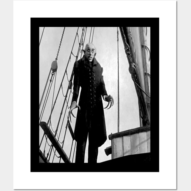 Nosferatu ahoy sailor classic vampire horror shirt Wall Art by SOpunk